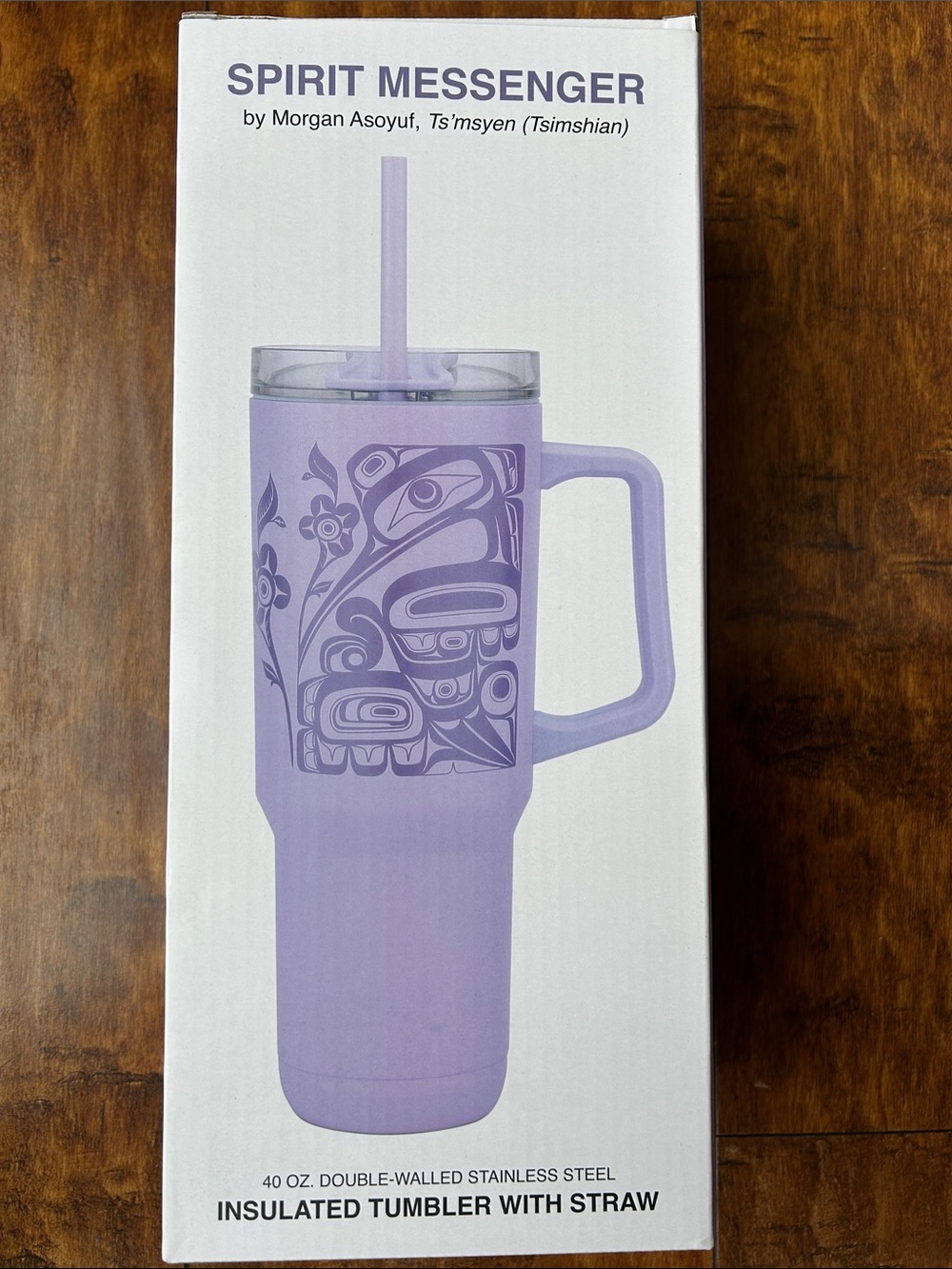 Northwest Lavender Spirit Messenger 40 oz Insulated Tumbler with Handle